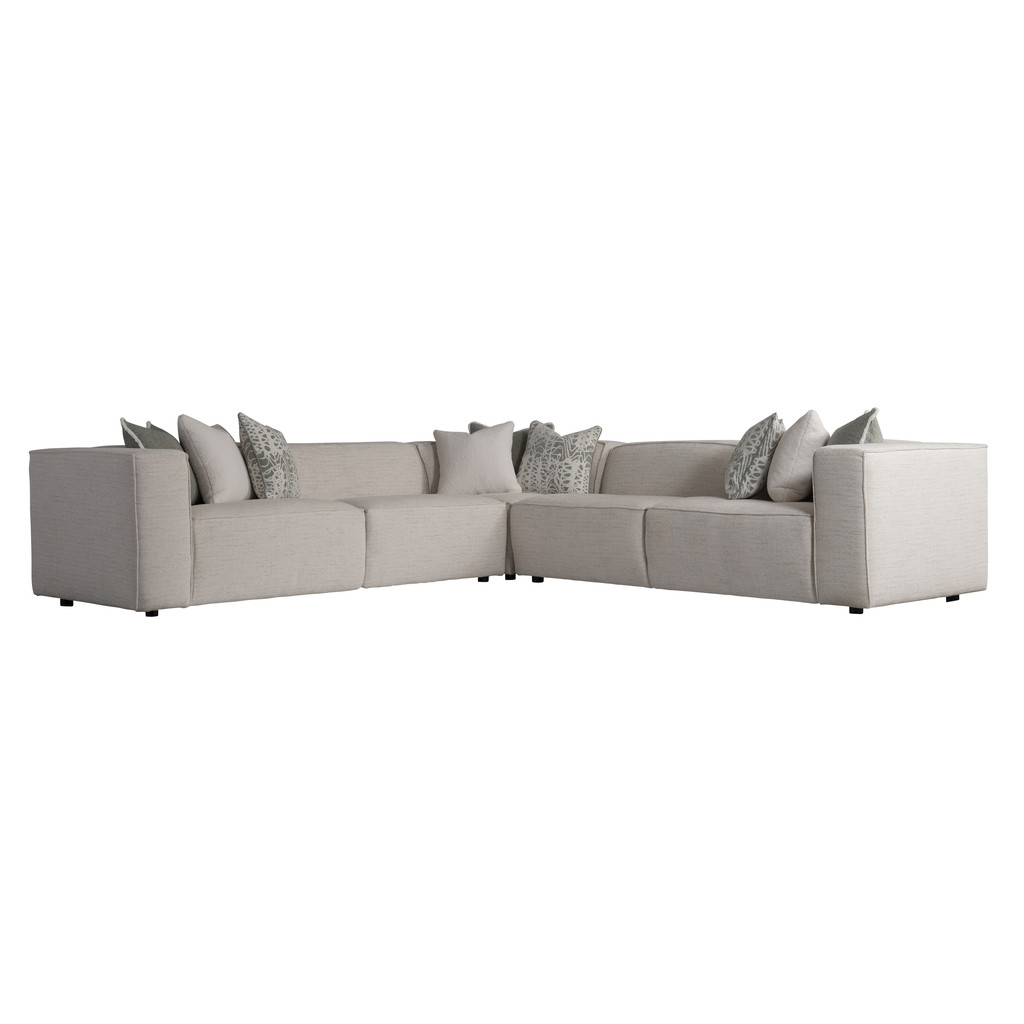 Bliss Fabric Sectional In White and Cream | 1stopbedrooms
