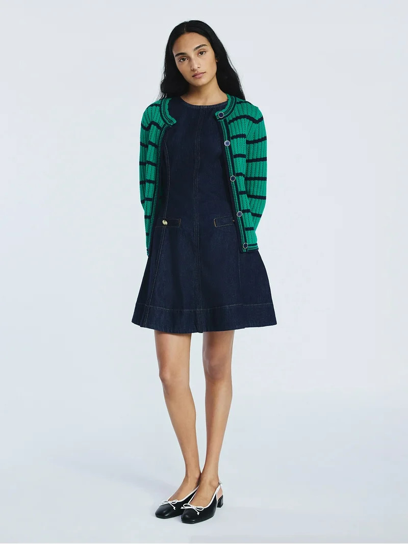 Free Assembly Women's Textured Stitch Cotton Cardigan Sweater with Long Sleeves, Lightweight, Siz... | Walmart (US)