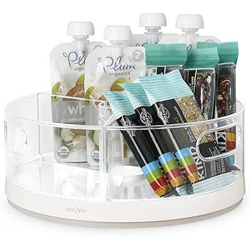 YouCopia Crazy Susan Kitchen Cabinet Turntable and Snack Organizer with Bins | Amazon (US)