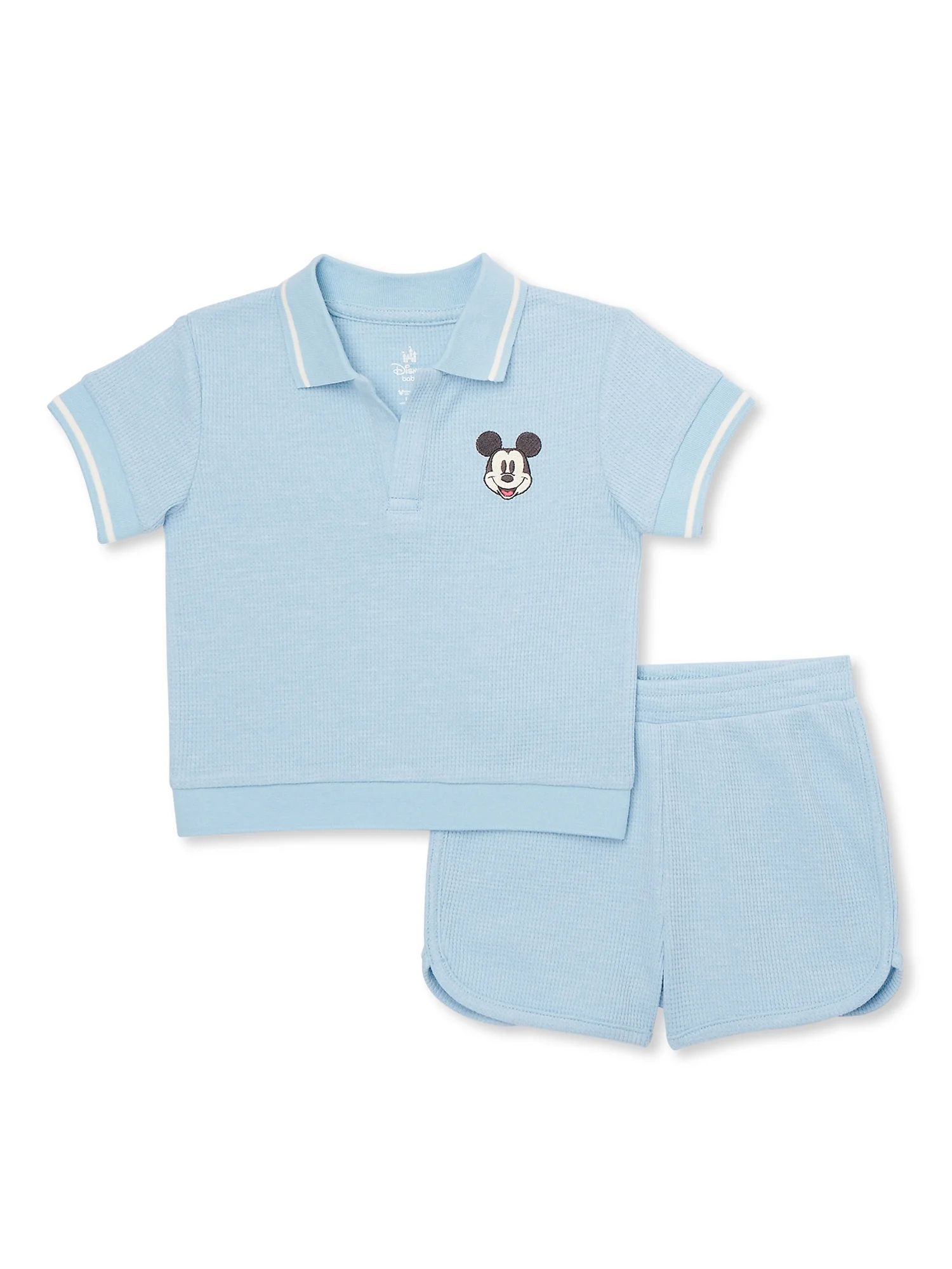 Mickey Mouse Baby Polo Shirt and Shorts Set, 2-Piece, Sizes 0M-18M | Walmart (US)