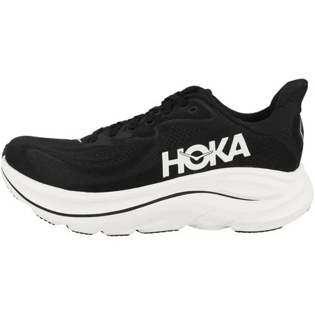 Hoka Women's Clifton 10 Sneaker, Black/White, 9.5 | Walmart (US)