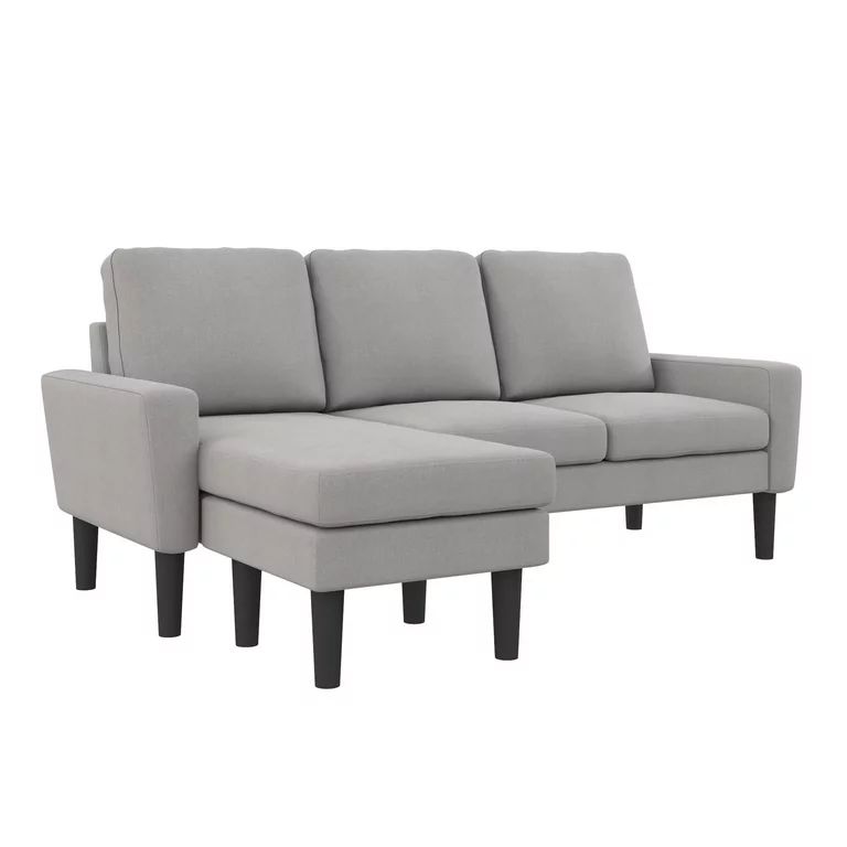 Queer Eye Farnsworth Reversible Sofa Sectional, Gray Linen | Walmart (US)