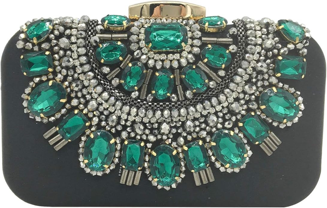 Boutique De FGG Elegant Beaded Evening Bag, Bridal Crystal Clutch Purse for Women Formal Parties ... | Amazon (US)