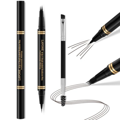 Eyebrow Pen,2-in-1 Waterproof Eyebrow Pencil with 4 Tip Microblading Brow Pen and Ultra-Precise Brow Pencil,with Dual-ended Eyebrow Brush,Eyebrow Makeup for Natural Looking - Espresso | Amazon (US)
