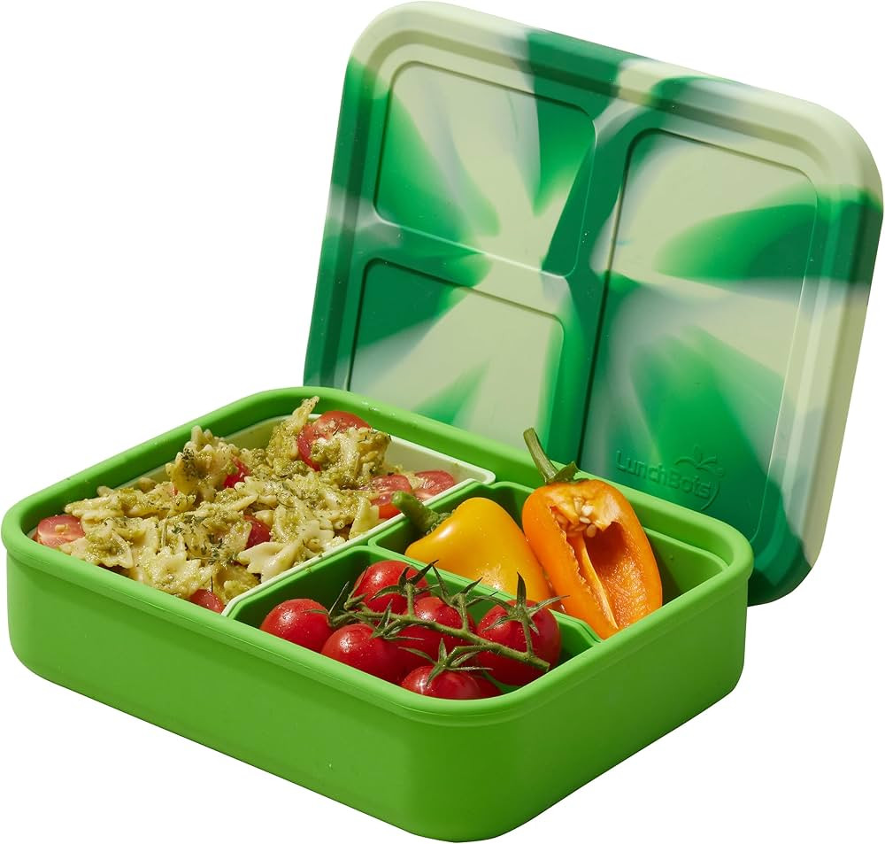 LunchBots Build -a- Bento Lunch Box, Silicone Bento Box for Kids, Multi-Compartment Lunch Contain... | Amazon (US)