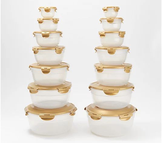 LocknLock 14-Piece Nestable Bowl Storage Set w/ Handle Lids | QVC