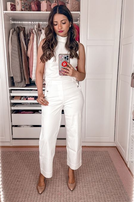 Spanx AirEssentials Mock Neck in Powder size S and Stretch Twill Cropped Wide a leg Pants in Size S Bright White

Use code ZEBAXSPANX for 10% off entire purchase + free shipping on spanx.ca

#LTKworkwear #LTKFind #LTKstyletip