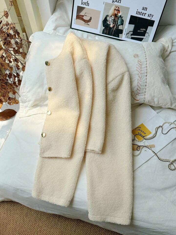 SHEIN Privé Plus Size Elegant Casual Home/Office/Commute/Workplace Sophisticated Afternoon Tea/R... | SHEIN