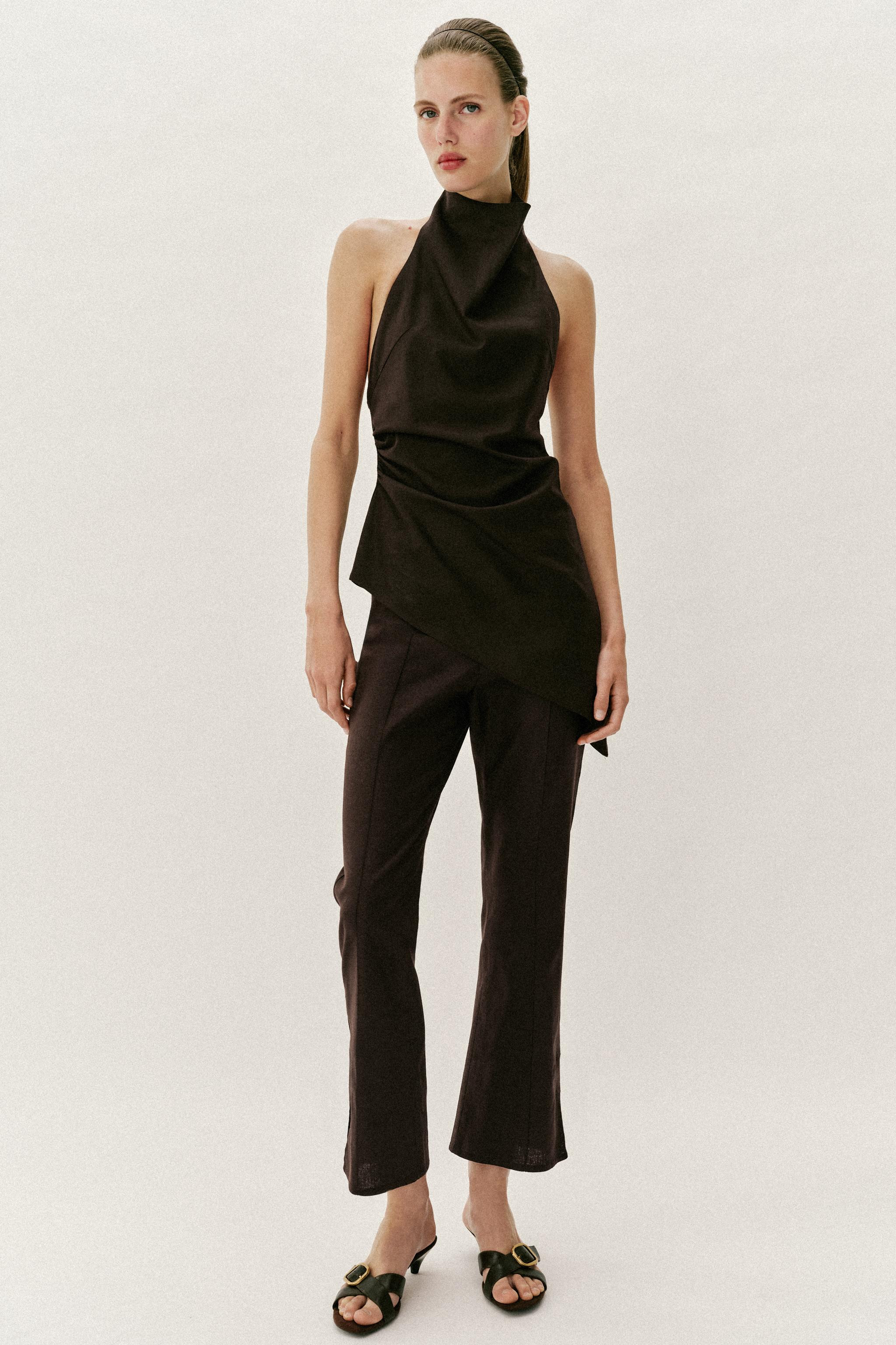 LINEN HALTER TOP | Zara US