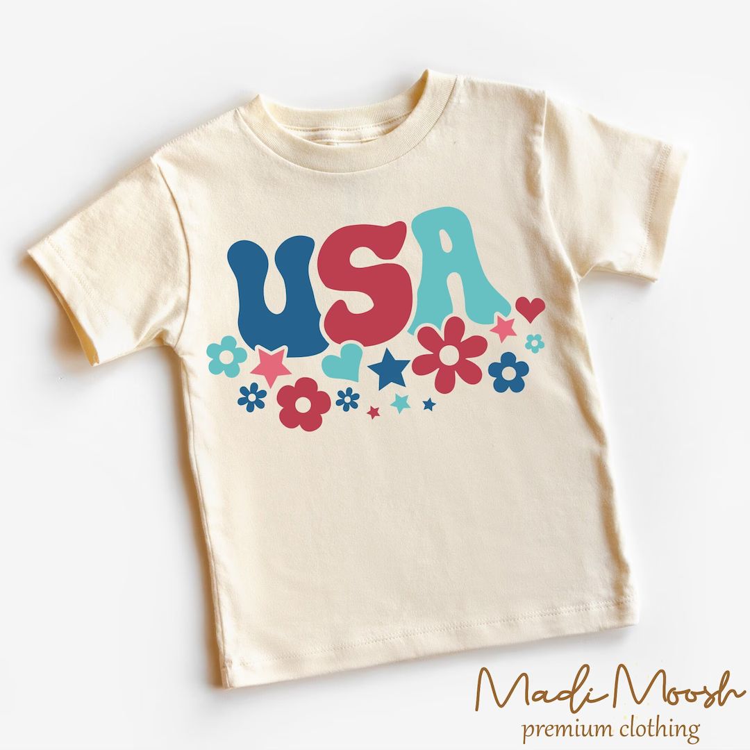 Independence Day Kids Shirt - Cute USA Toddler Tee -  4th Of July Kids Shirt | Etsy (US)