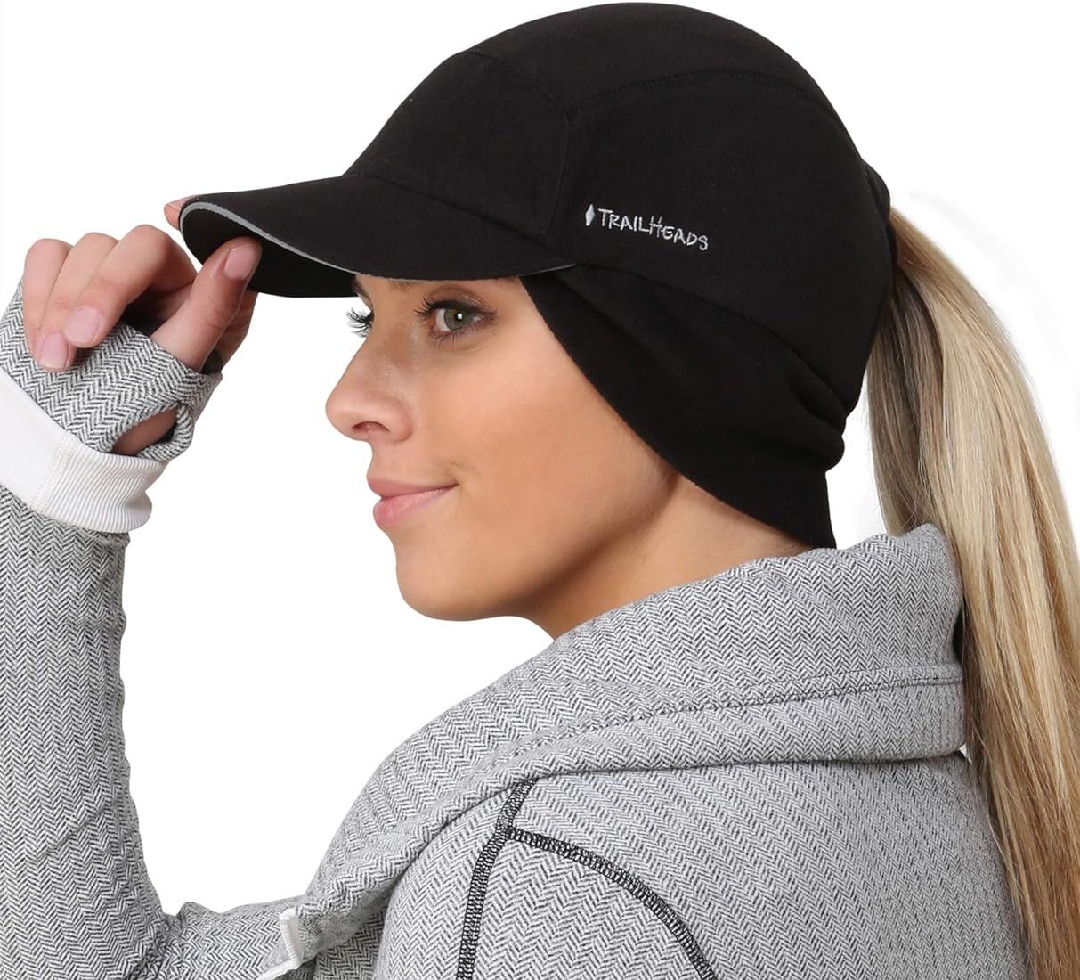 TrailHeads Fleece Ponytail Hat with Drop Down Ear Warmer | The Trailblazer Adventure Hat for Wome... | Amazon (US)