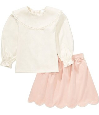 Edgehill Collection x The Broke Brooke Girls Elle Smock Skater Skirt Set | Dillard's | Dillard's