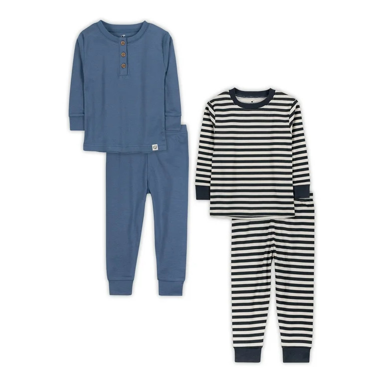 Little Star Organic 4PC Boy Snug Fit Sleepwear Sizes 9M-5T | Walmart (US)