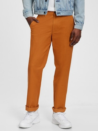 GapFlex Essential Khakis in Straight Fit with Washwell | Gap Factory