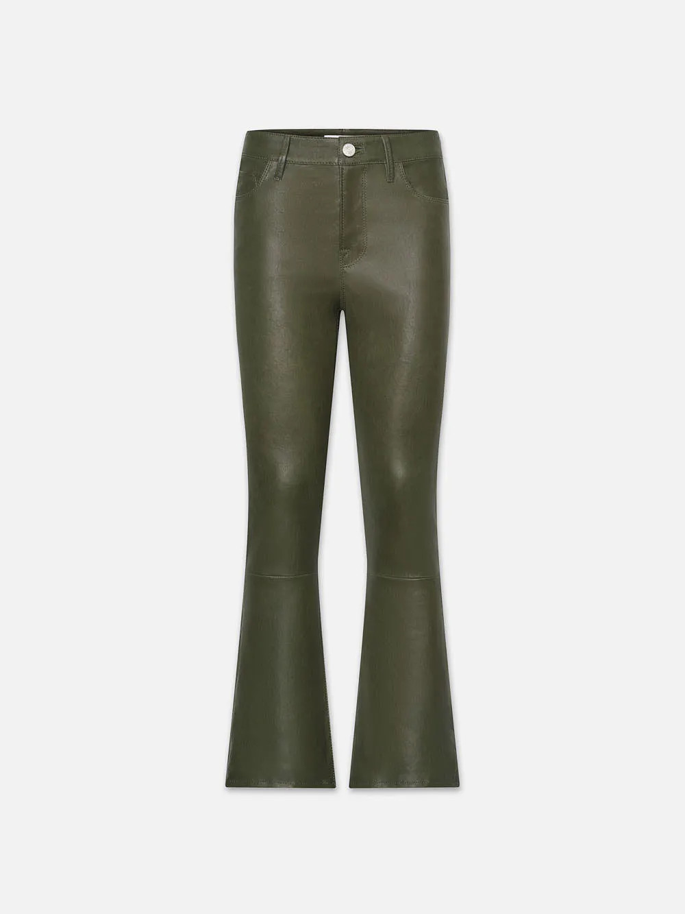 Leather Le Crop Mini Boot  in  Surplus | Frame Denim