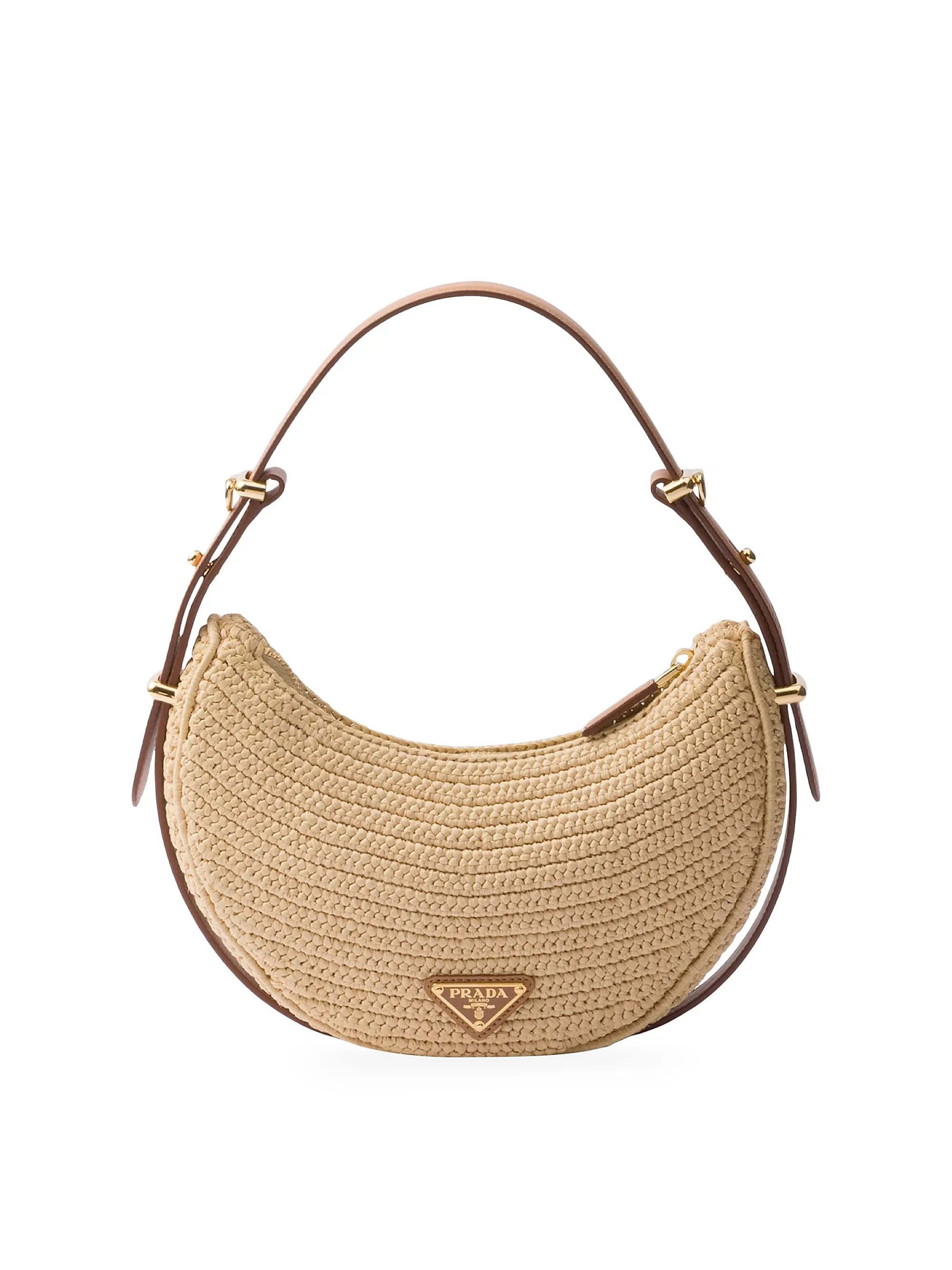 Prada Arqué Woven Fabric Shoulder Bag | Saks Fifth Avenue