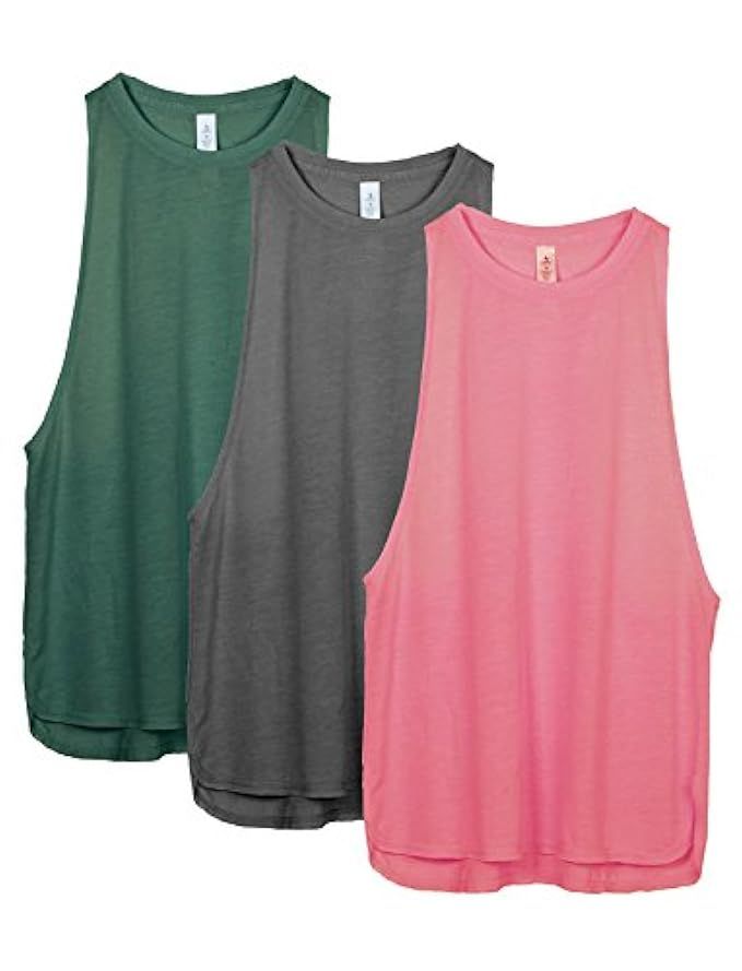 icyzone Yoga Tops Activewear Workout Clothes Sports Racerback Tank Tops for Women | Amazon (US)