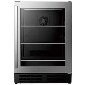Hisense 23.4-in W 164 -Can Capacity Stainless steel Built-in/Freestanding Indoor Beverage Refrige... | Lowe's