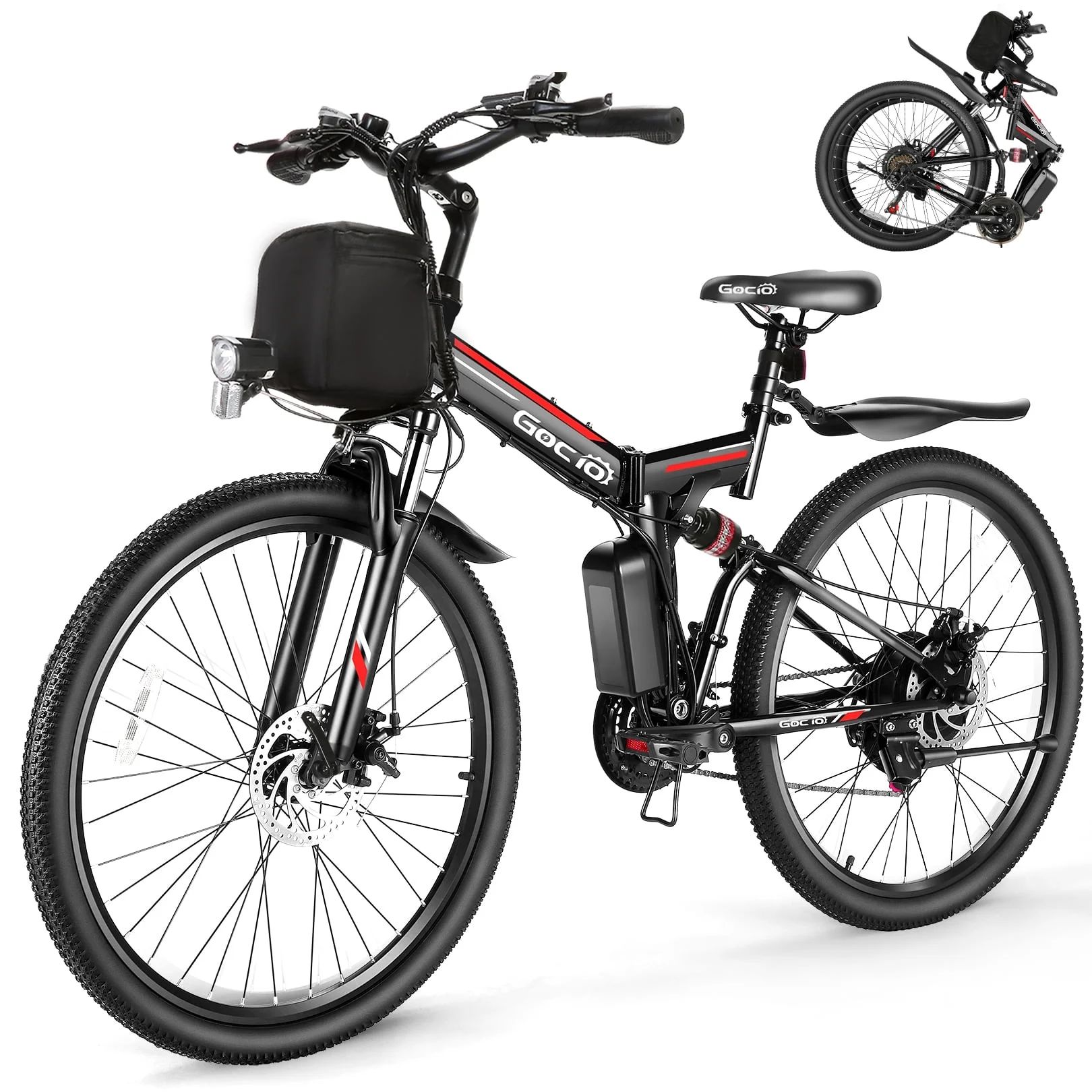 Gocio Adult Electric Bicycles Foldable Ebike, 500W 26" Electric Commuter Bicycle, 48V Battery, Fu... | Walmart (US)