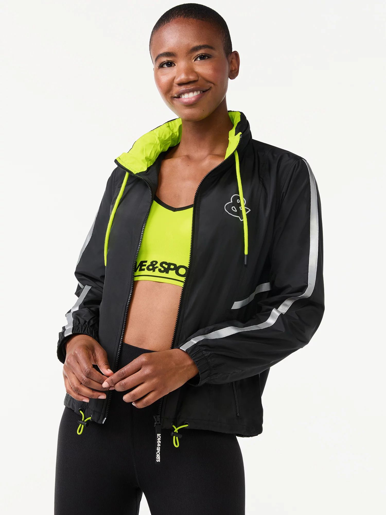 Love & Sports Women’s Track Jacket with Hood | Walmart (US)