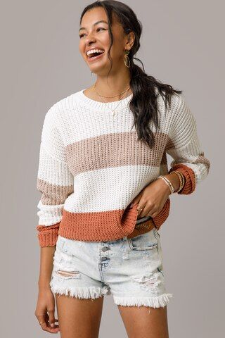 Emma Chenille Color Block Sweater - francesca's | Francesca's