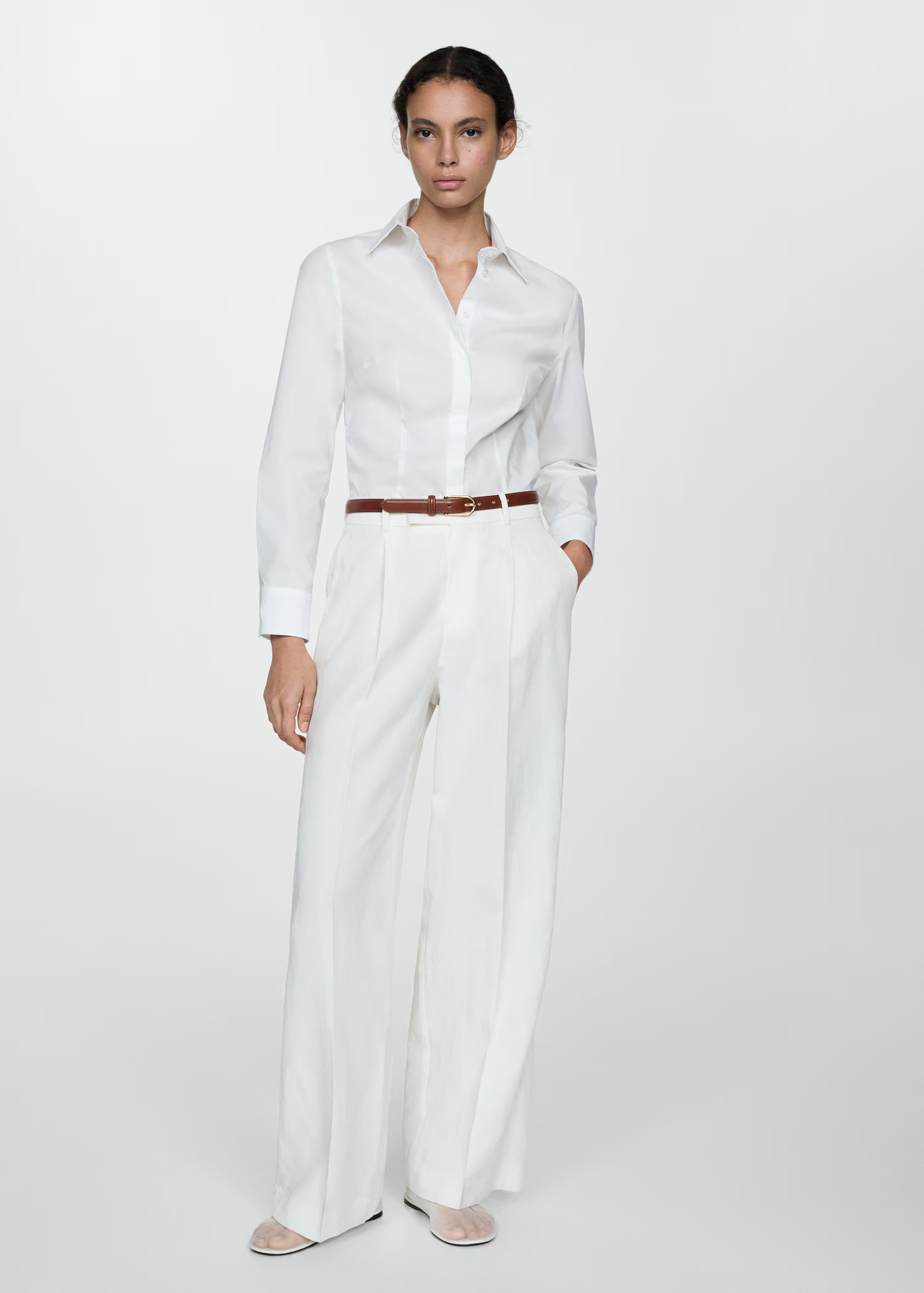 Fitted cotton shirt | Mango (US/MX/AU)