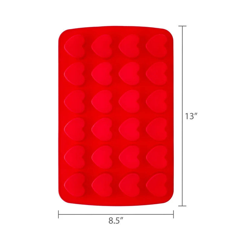 24-Cavity Silicone Heart Mold, Valentine's Day by Way To Celebrate | Walmart (US)