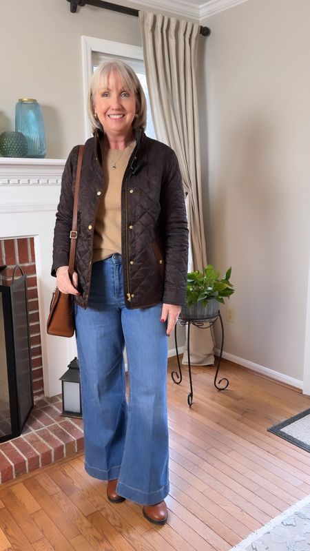I’m loving wearing wide leg jeans these days. They’re so comfy and on trend. These Talbots wide-leg jeans run true to size. I’m wearing an 8. Everything Is TTS  

#LTKmidsize #LTKover40 #LTKstyletip
