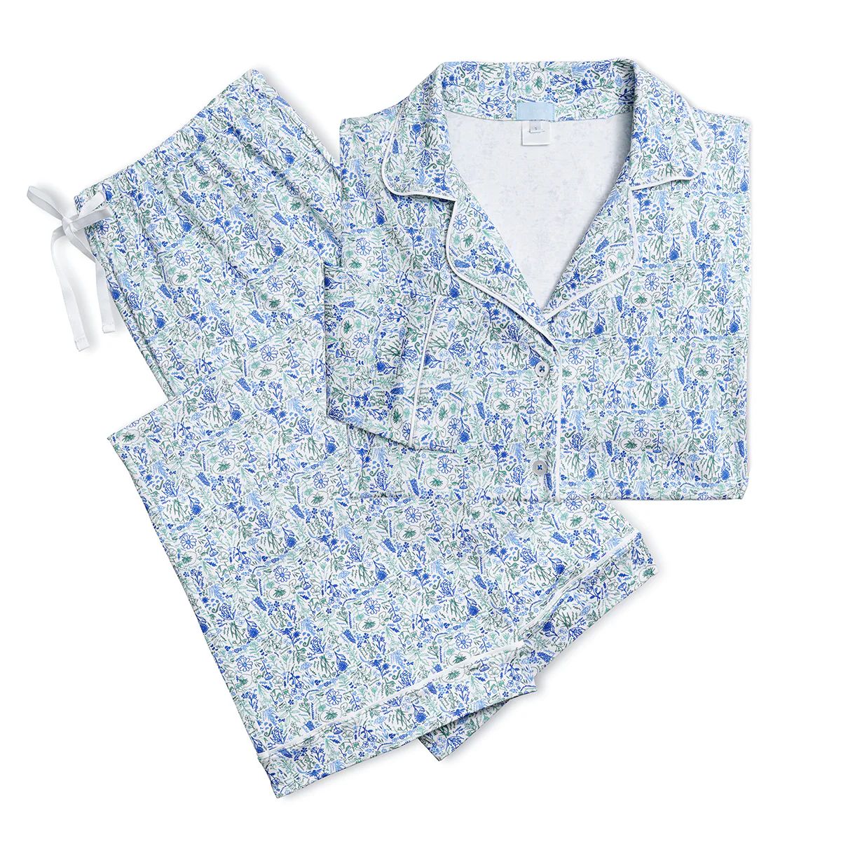 Birth Flowers Women’s Button Front Long Pajama Set | Joy Street Kids LLC