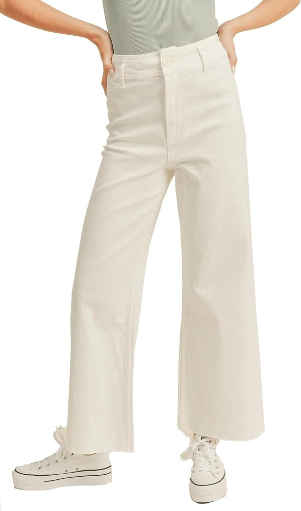 Miou Muse - Straight Wide Leg Denim Pants - MMP623 | Amazon (US)