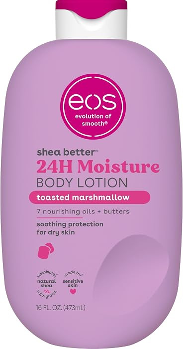 eos Shea Better Body Lotion Toasted Marshmallow, 24-Hour Moisture Skin Care, Lightweight & Non-Gr... | Amazon (US)