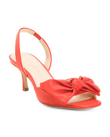 Leather Eloise Bow Slingback Pumps | Women's Shoes | Marshalls | Marshalls