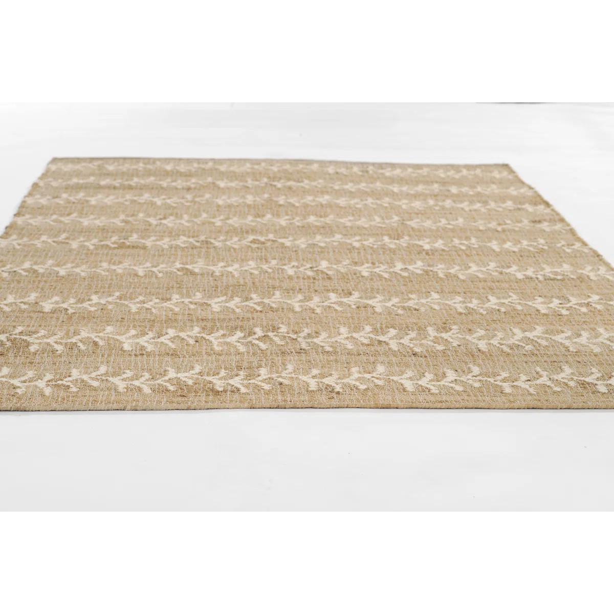 Adoria Vine Stripe Jute and Wool Hand Woven Ivory Area Rug | Wayfair North America