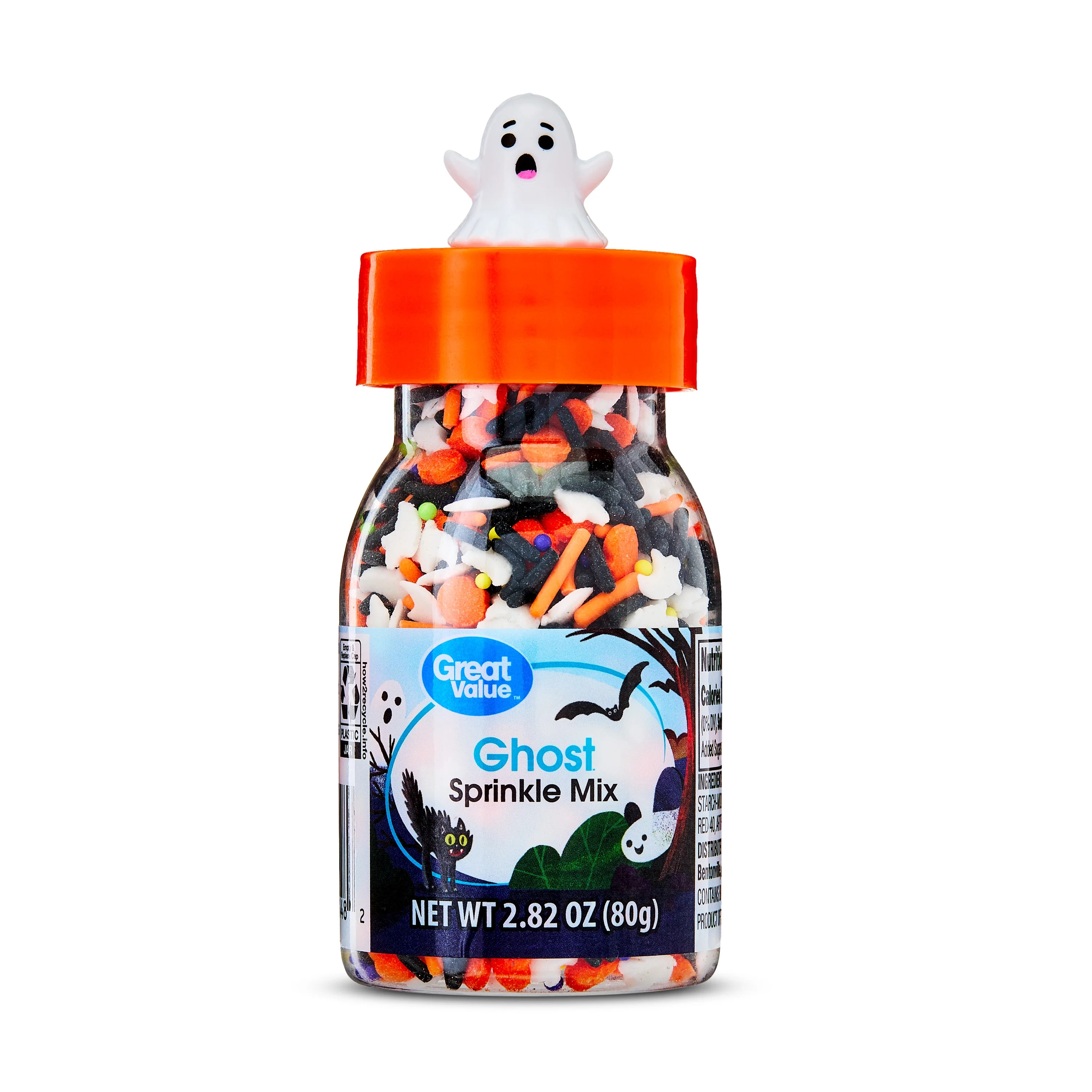 Great Value Orange and Black Ghost Sprinkles, 2.82 oz | Walmart (US)