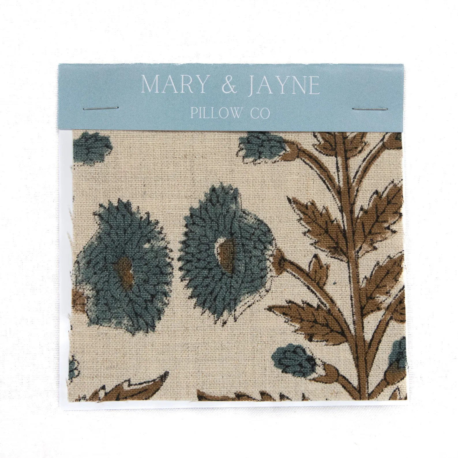 Hand-block Printed Linen Pillow Cover - 'claire' Blue - Etsy | Etsy (US)