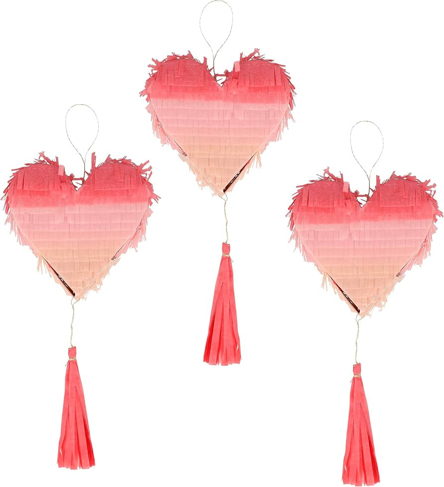 Meri Meri Ombré Heart Piñata Favors (Pack of 3) | Amazon (US)