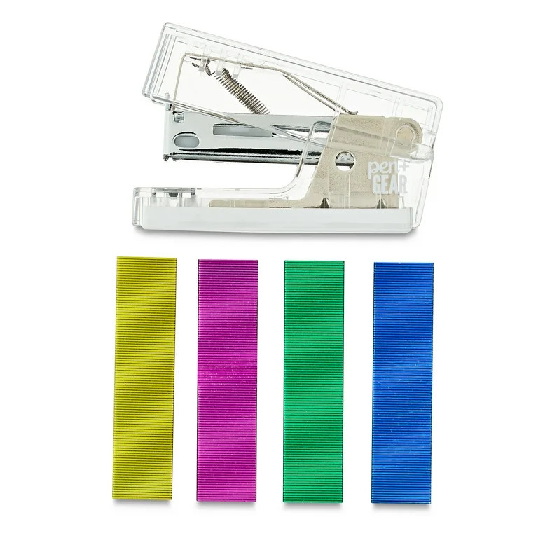 Pen+Gear 20-Sheet Mini Stapler with 1000 Staples, Clear | Walmart (US)