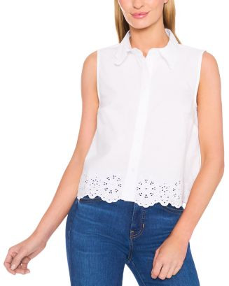 CeCe Eyelet Embroidery Top  | Bloomingdale's Women | Bloomingdale's (US)