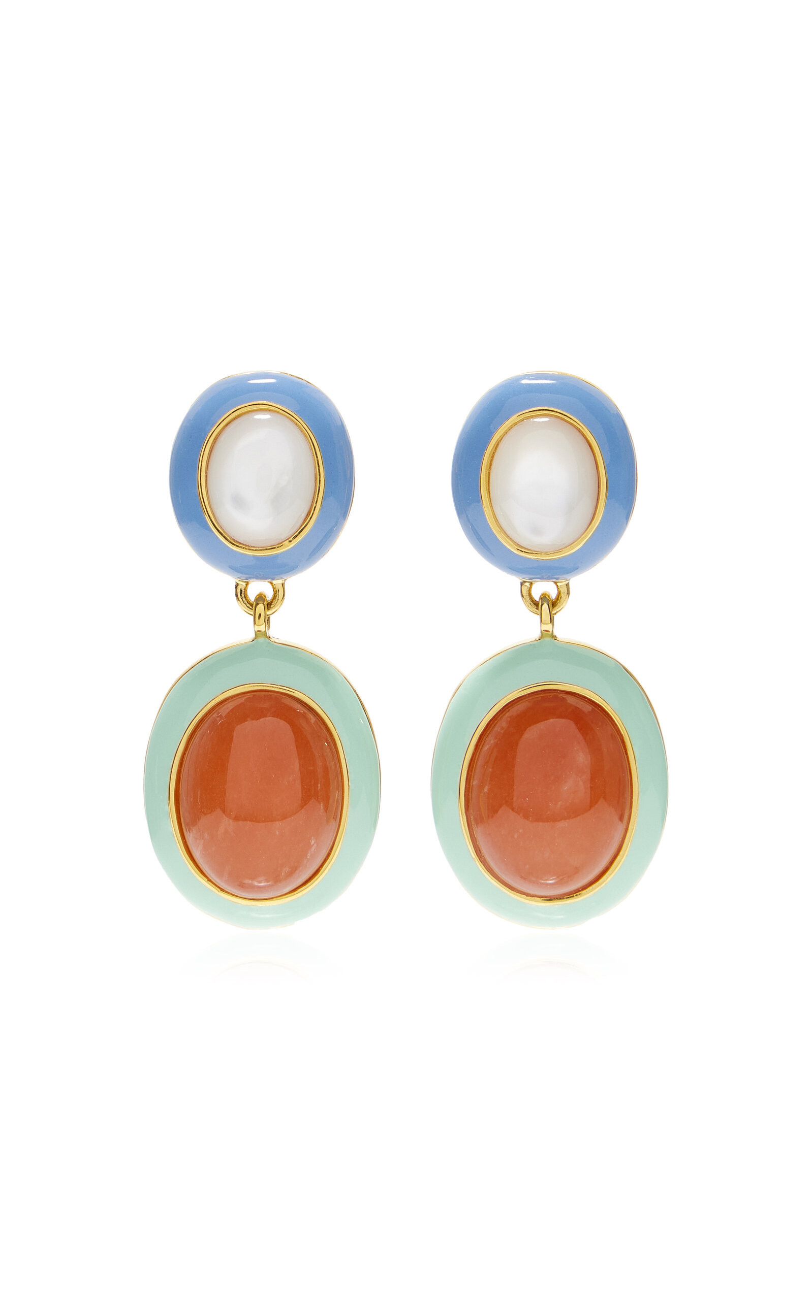 Lizzie Fortunato - Papaya Earrings - Blue - OS - Moda Operandi - Gifts For Her | Moda Operandi (Global)