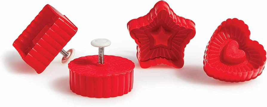King Arthur Baking Company Thumbprint Pop-Out Cookie Cutters, BPA Free, 4-Piece Set | Amazon (US)