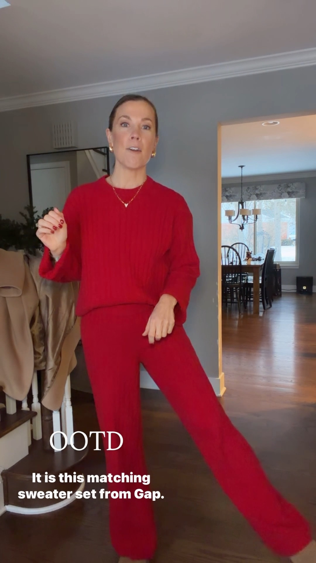 Gap matching sweater set. Wearing a small in both. Aritzia coat size small. Ugg mules. 

#winteroutfit #woolcoat #matchingset

#LTKgrwm #LTKootd #LTKSaleAlert