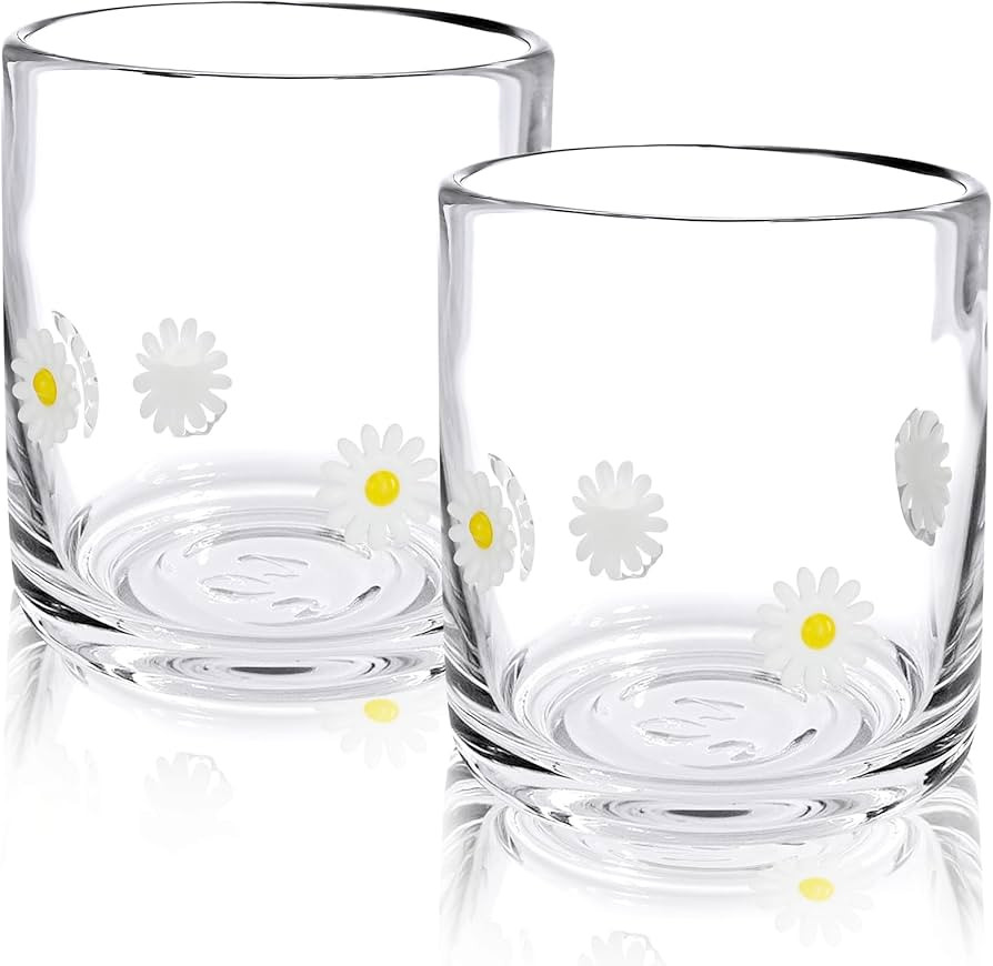 2 Pcs Lemon Icon Juice Glasses, 14oz Yellow Lemon Stemless Wine Drinking Juice Glass Cup for Birt... | Amazon (US)