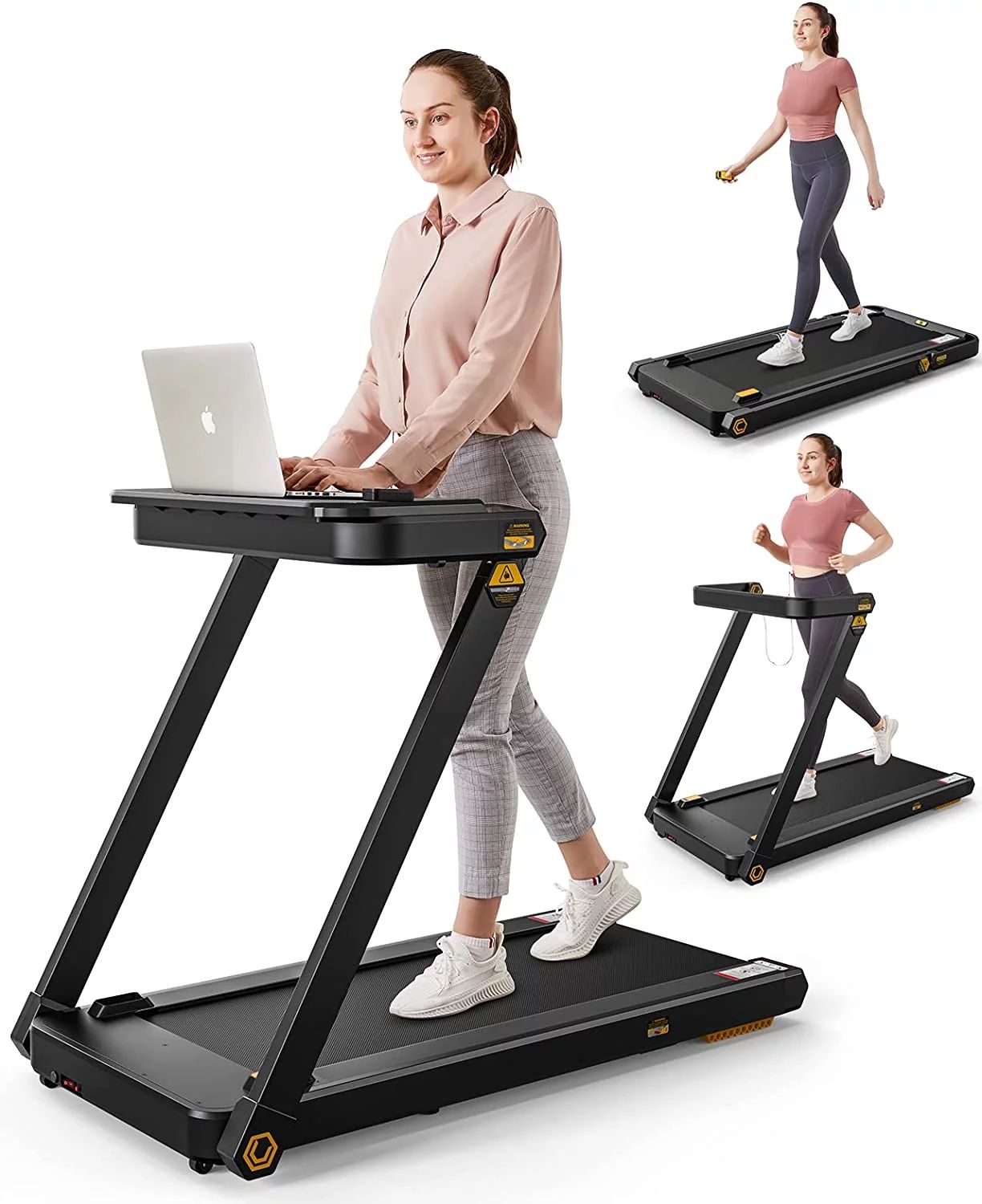 UREVO 3 in 1 Folding Treadmill, Under Desk Treadmill with Removable Desk, 2 Seconds Foldable Trea... | Walmart (US)