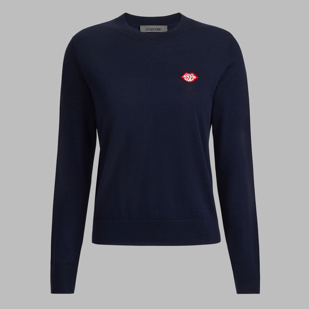 LOVE GOLF MERINO WOOL CREWNECK SWEATER | WOMEN'S TOPS | G/FORE | G/FORE | GFORE.com