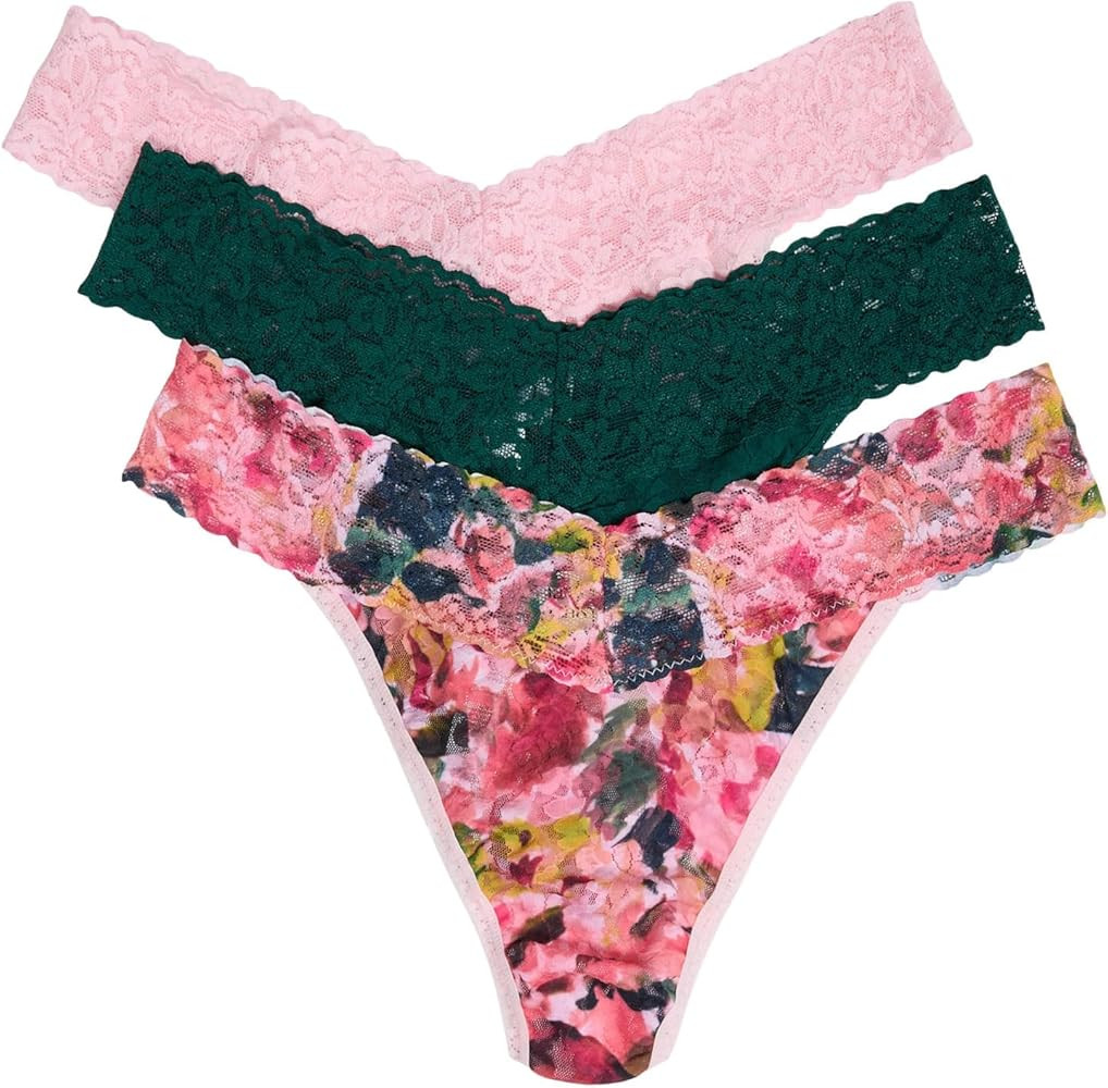hanky panky - Signature Lace Original Rise Thongs | One Size 4-14 | Womens Underwear, Lacy Linger... | Amazon (US)
