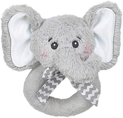 Bearington Baby Lil' Spout Plush Stuffed Animal Gray Elephant Soft Ring Rattle 5.5" | Amazon (US)