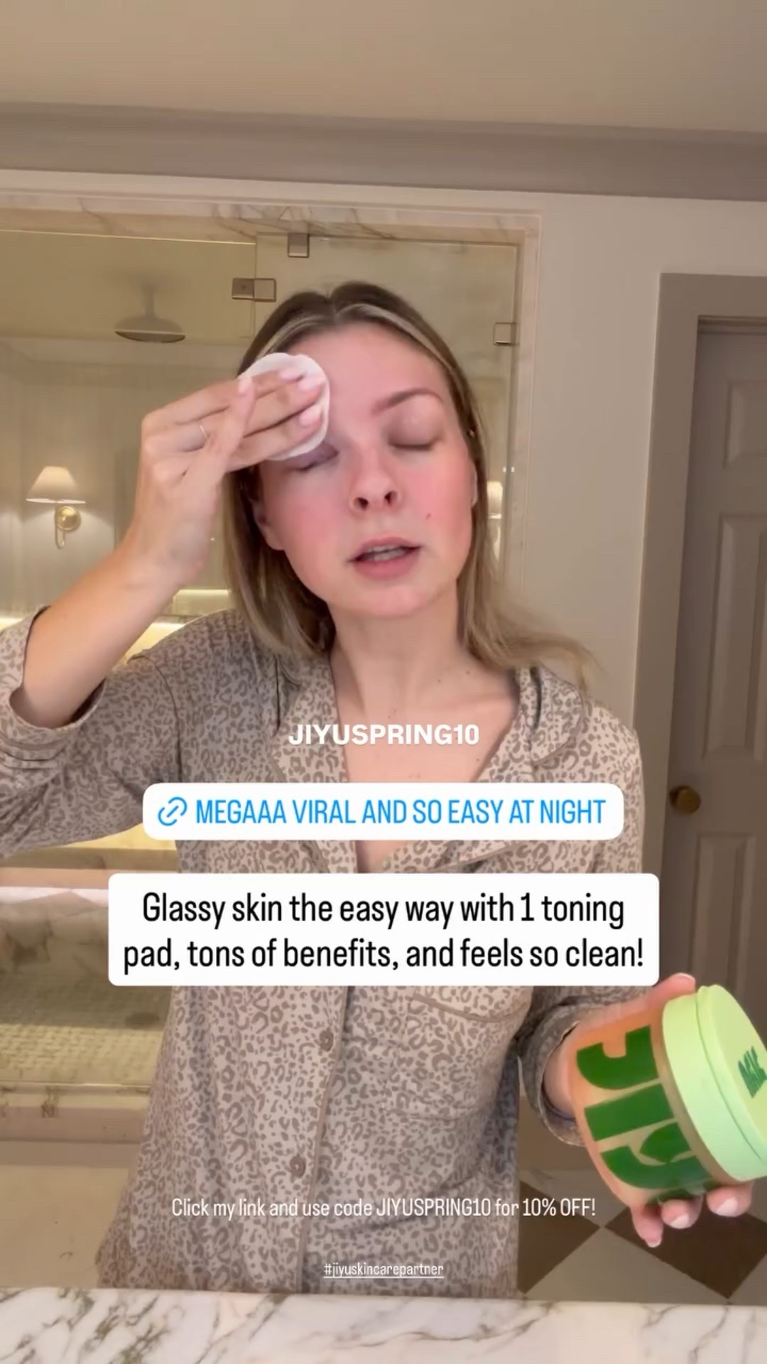 @jiyu.aesthetic.studio  #jiyuskincarepartner Click my link and use code JIYUSPRING10 for 10% OFF! Glassy skin the easy way with 1 toning pad, tons of benefits, and feels so clean! JIYUSPRING10