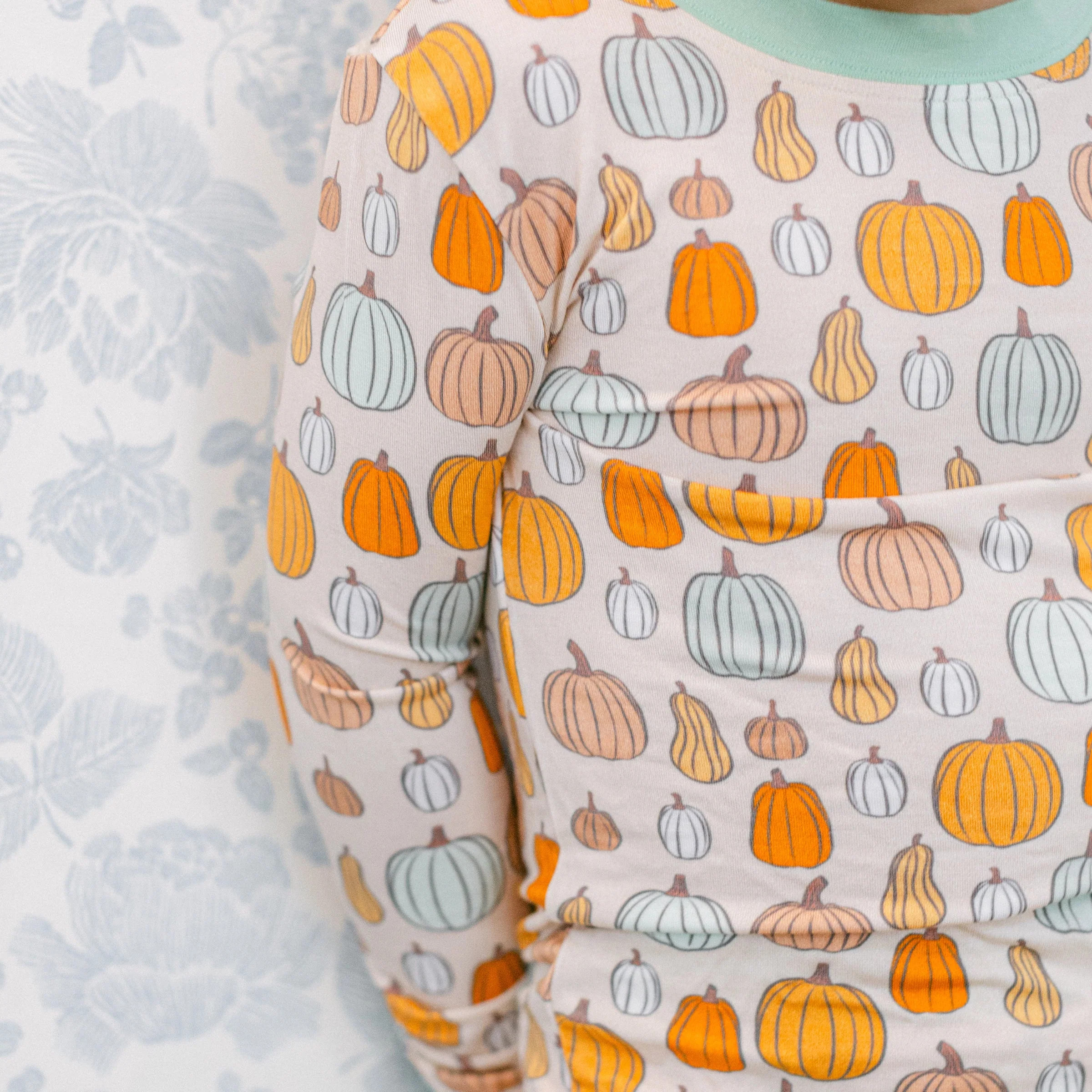 Orange Pumpkins Premium PJ Set | Poppy Kids Co