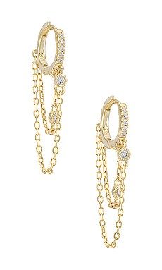 Bezel Chain Huggie Earring
                    
                    Adina's Jewels | Revolve Clothing (Global)