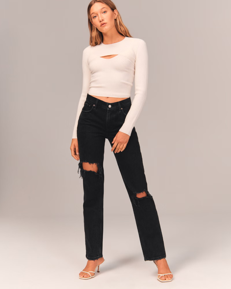 Low Rise 90s Straight Jeans | Abercrombie & Fitch (US)